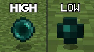 minecraft texture quality: HIGH vs LOW