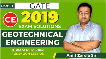 1 | GATE 2019 SOLUTIONS | CE | GEOTECHNICAL ENGINEERING