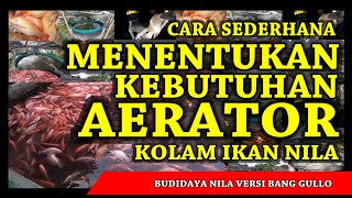 Cara Sederhana Menentukan Kebutuhan Aerator Yang Ideal Pada Kolam Ikan Nila