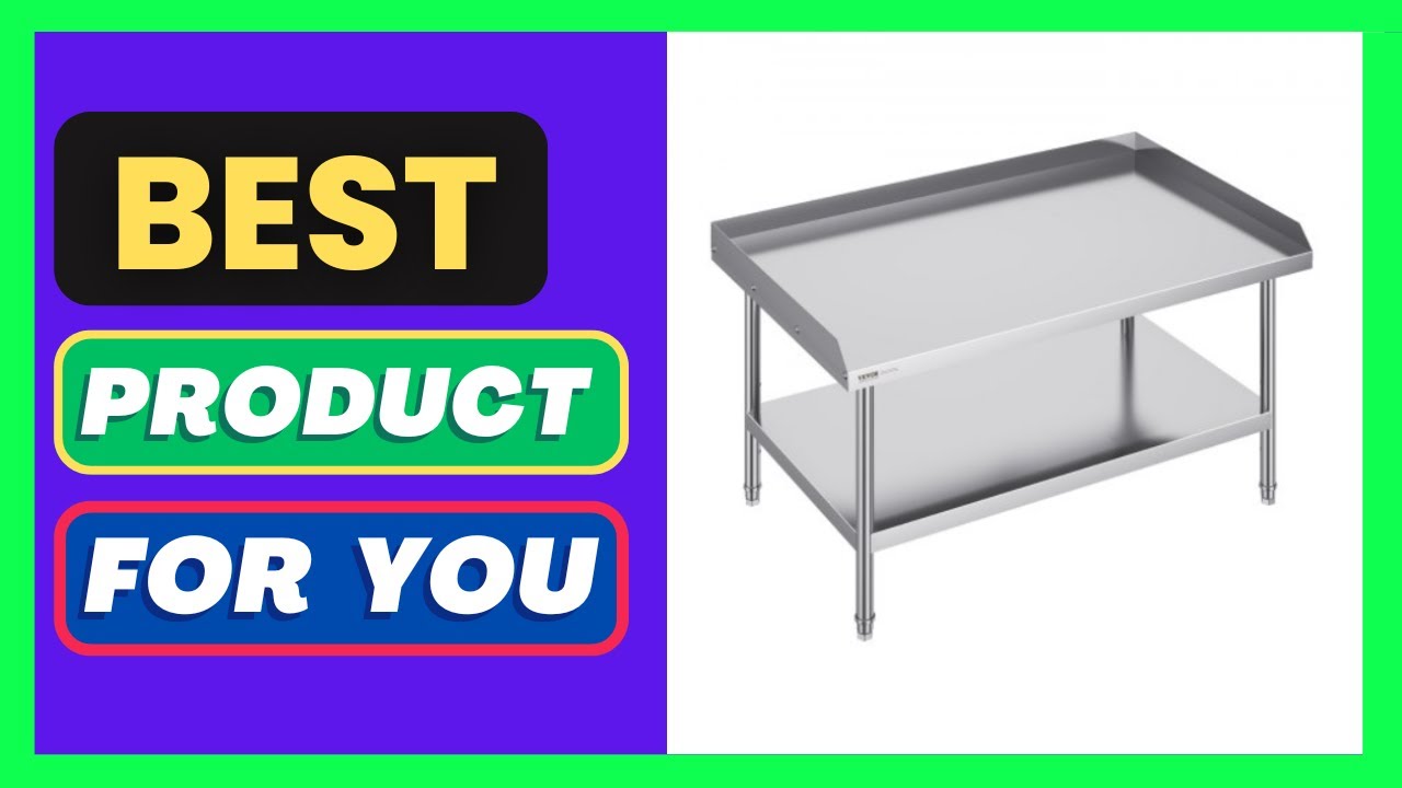 VEVOR Stainless Steel Work Table, 30 x 48 x 26 Inch Commercial Food Prep Worktable, 3=