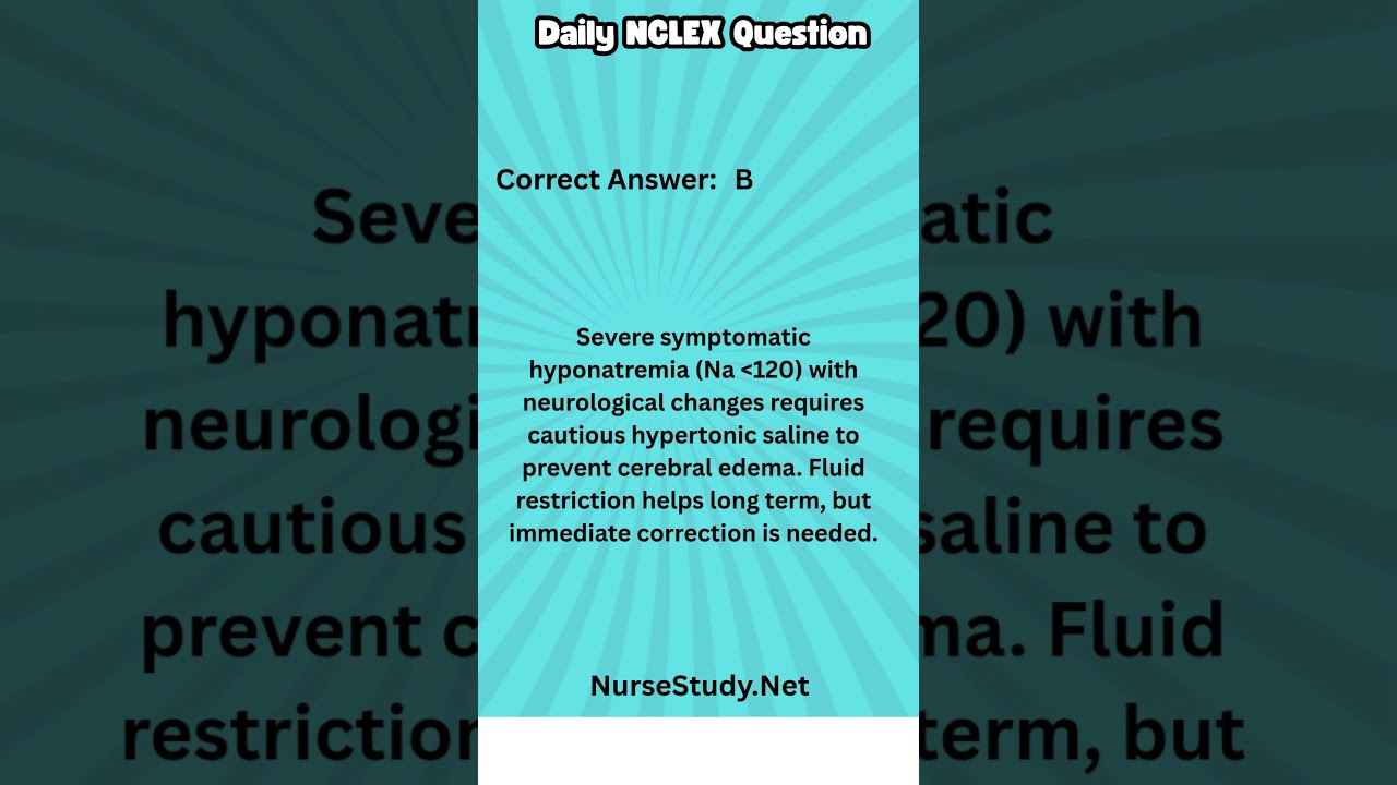 Fluids and Electrolytes NCLEX Questions and Answers - Full Practice Test