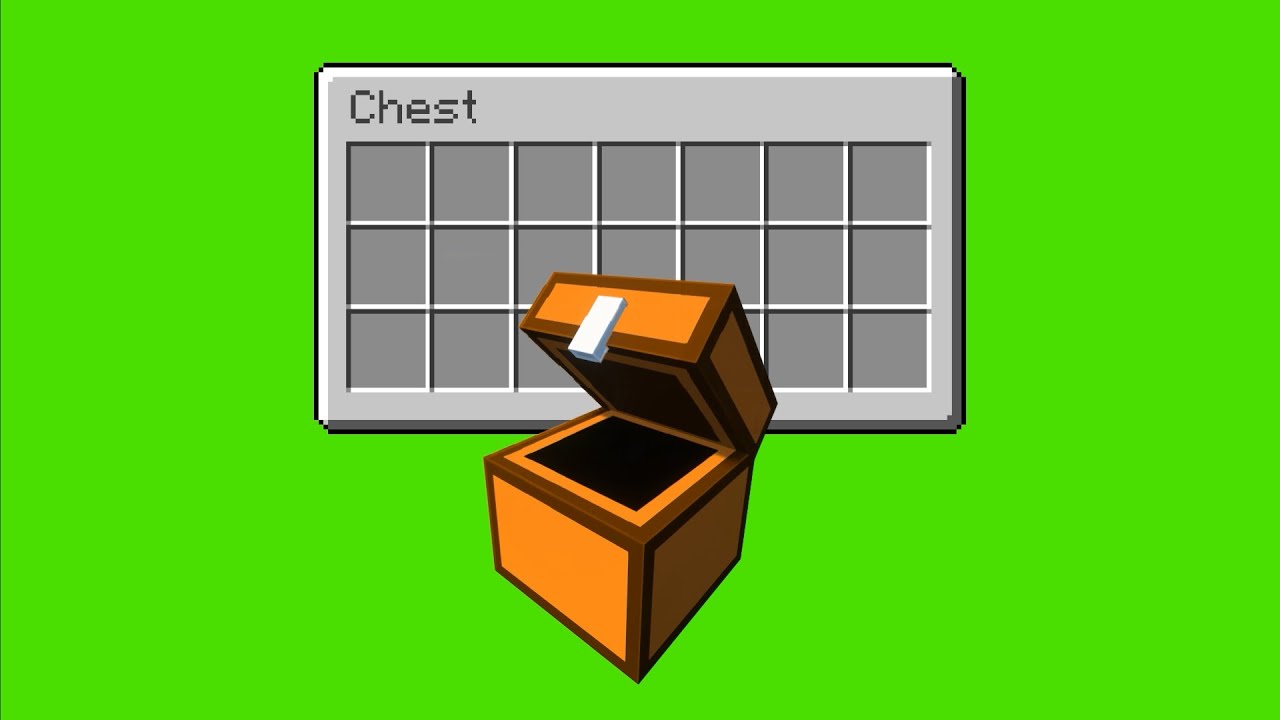 Minecraft Chest GUI Animation Green Screen - YouTube