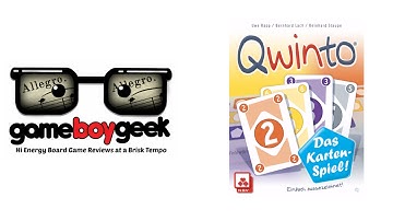 Qwinto The Card Game (Allegro 2-min) Review with the Game Boy Geek