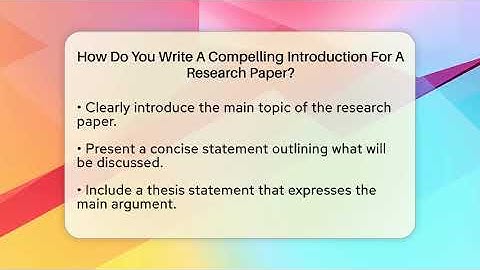 How Do You Write A Compelling Introduction For A Research Paper? - The Prose Path