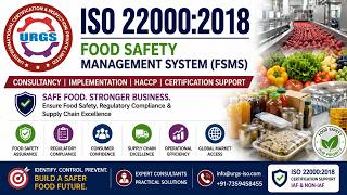 ISO 22000:2018 FSMS | Consultancy, Implementation & Training
