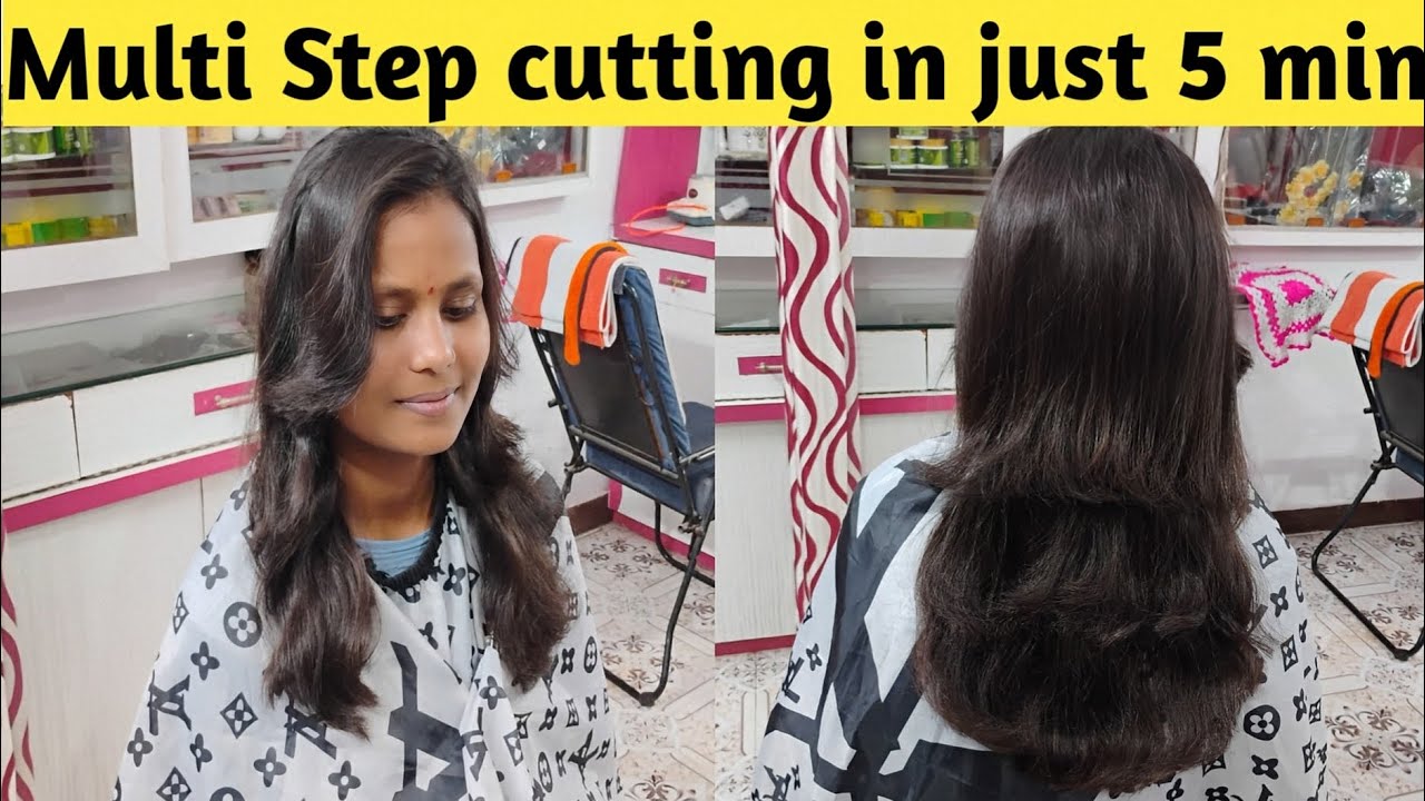Multi Step Cutting in Long Hair tutorial | Easy Layer Haircut for Girls | Step by Step Hair Cutting