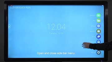 Clevertouch Plus Features - Open Close Side Bar