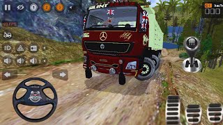 🚛12 Wheeler Heavy Truck Driving In Extremely Muddy Offroad | Bus Simulator Indonesia | Busid Mod🔥#37 screenshot 2