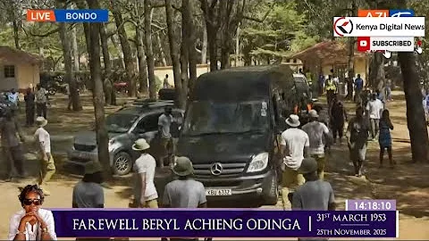 Raila Odinga's sister Beryl's body arrives at Kang'o Ka Jaramogi in Bondo, Watch the procession.
