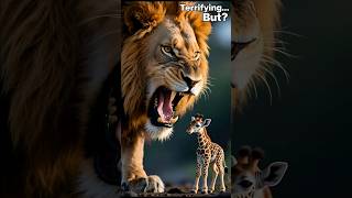 “Shocking Moment: Baby Giraffe Tries to Save Its Mother from a Lion’s Claws”