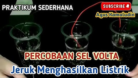 Percobaan Sel Volta (Jeruk Menghasilkan Listrik)
