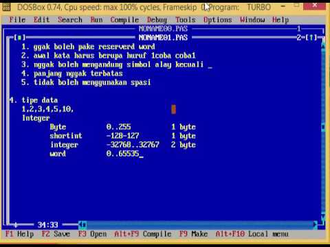 2.2 Free Pascal Tutorial - Sintaks