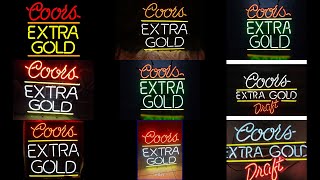 Coors extra gold neon sign