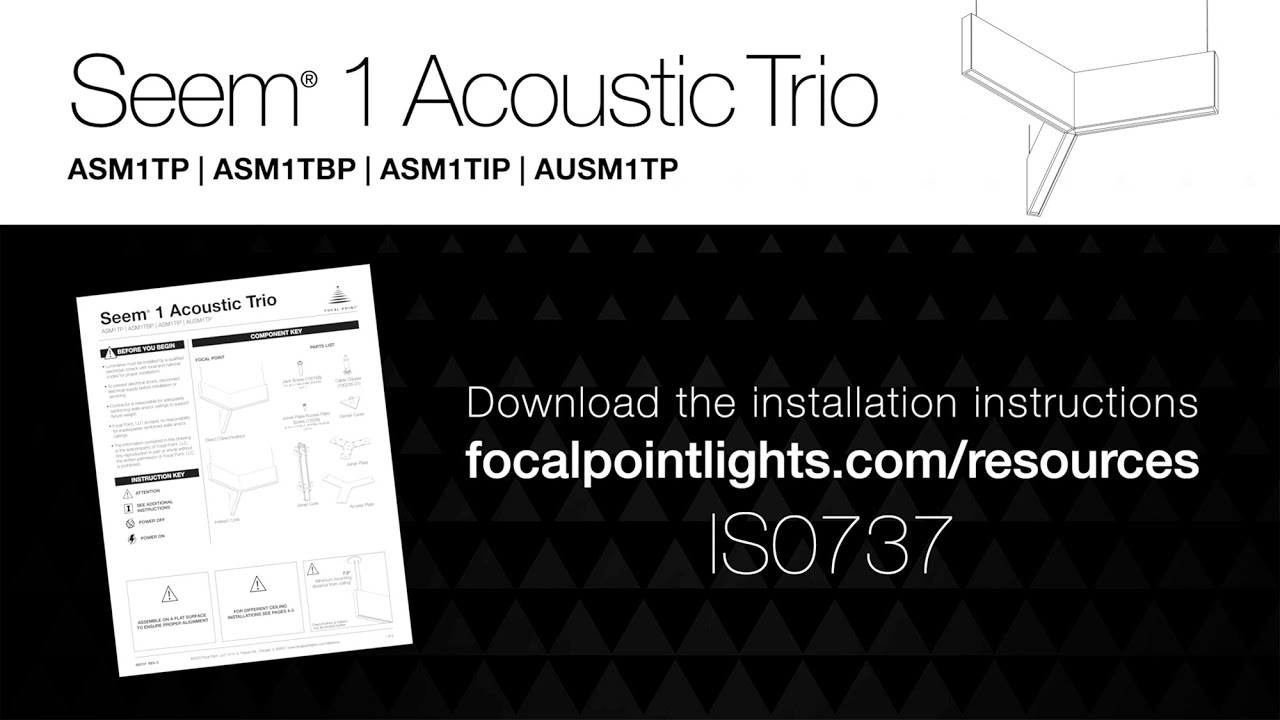 Seem 1 Acoustic Trio Installation Instructions
