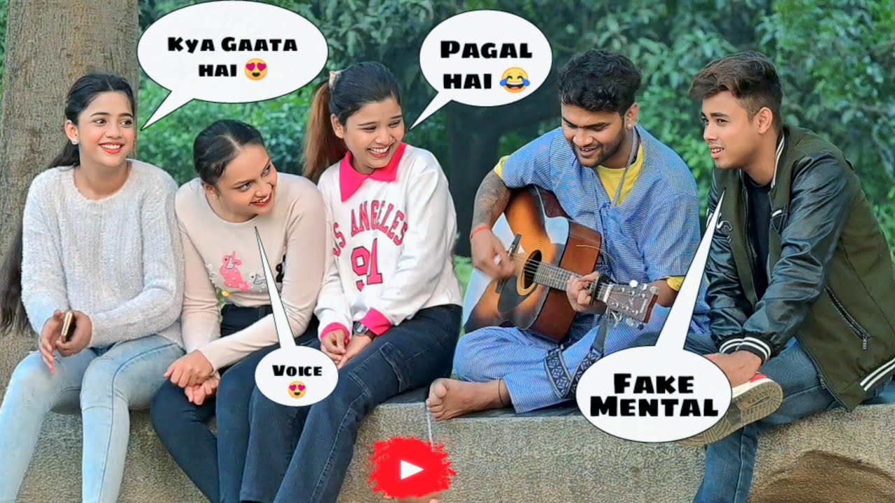 Fake Mental Singing Prank On Cute Girls  || Amazing Bollywood Mashup With 