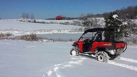 Can Am Commander Playing in the Snow