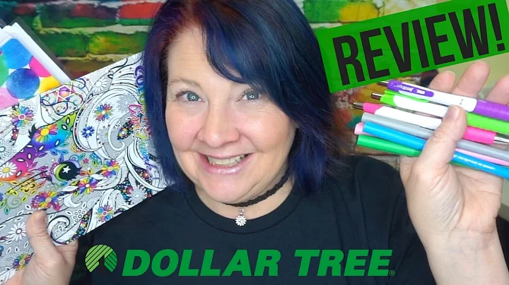 Dollar Tree Pen Review and Demo on DT Coloring Book & Happy Planner !