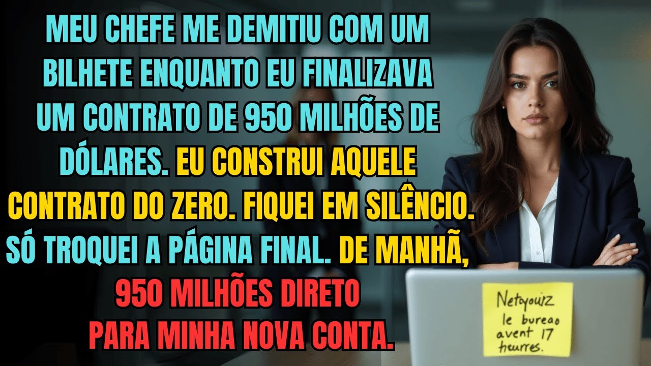 Fui Demitida Por Um Bilhete Durante Um Acordo De R$5 Bi—Assinei Em Nome Do Maior Concorrente Deles