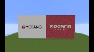 Mojang logo in Minecraft