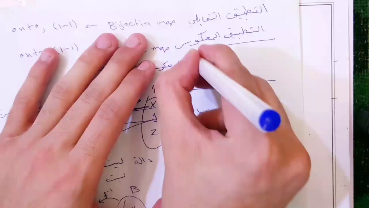 تطبيق تقابل والمعكوس/تفاضل/اسس رياضيات (الفصل الرابع) محاضرة 5 / رياضيات الجامعة للمرحلة الاولى