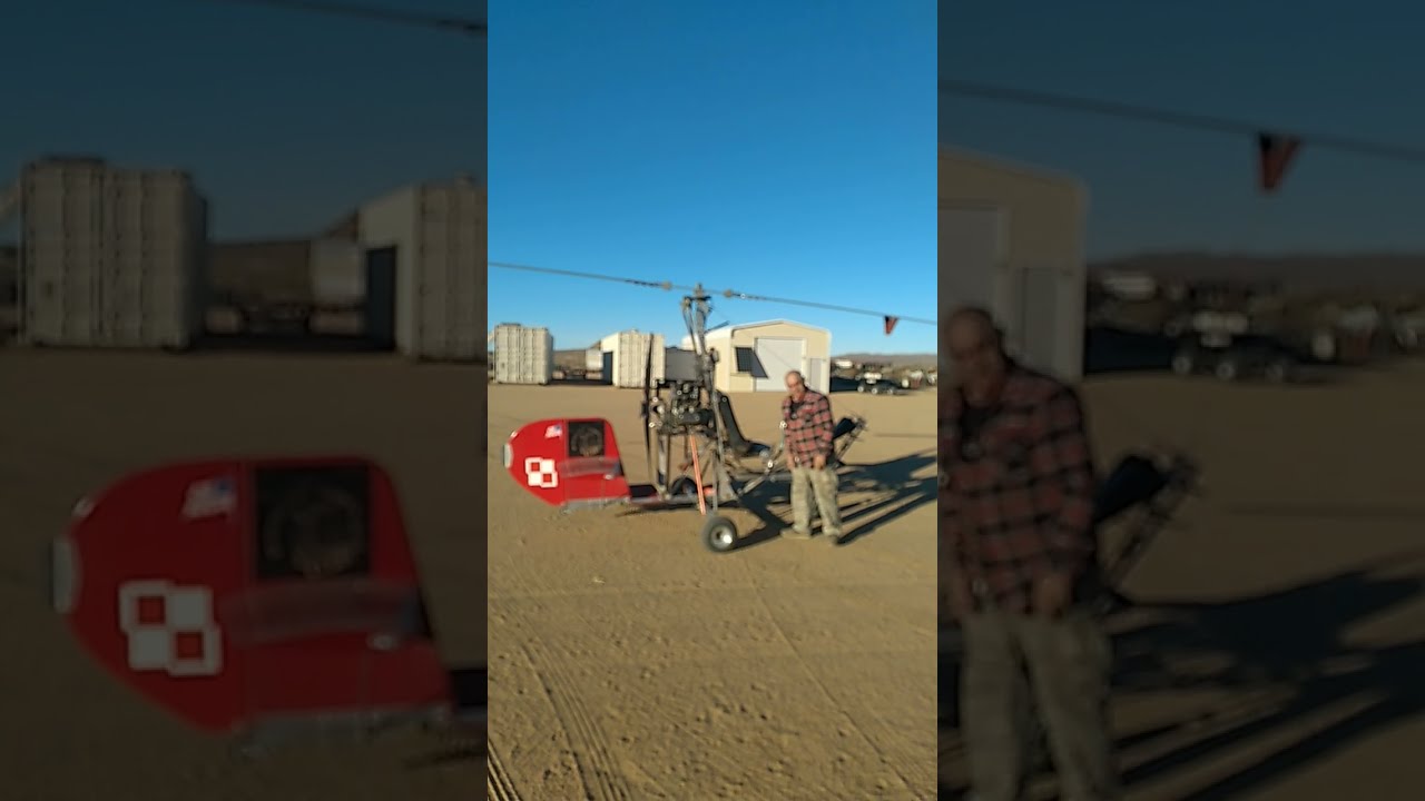 Gyrocopter flying in el mirage ca 2022 flying shorts YouTube