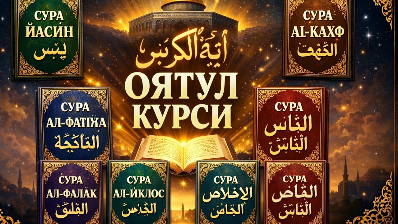 Душанба куни укиладиган суралар! Оят Курси, Ёсин(ясин)Фотиҳа ва Каҳф—иймонли қалблар учун таскин
