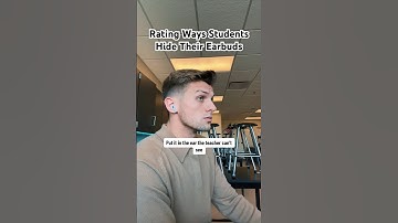 Rating ways students hide their earbuds in class #studentsbelike #teacher #teachersofyoutube