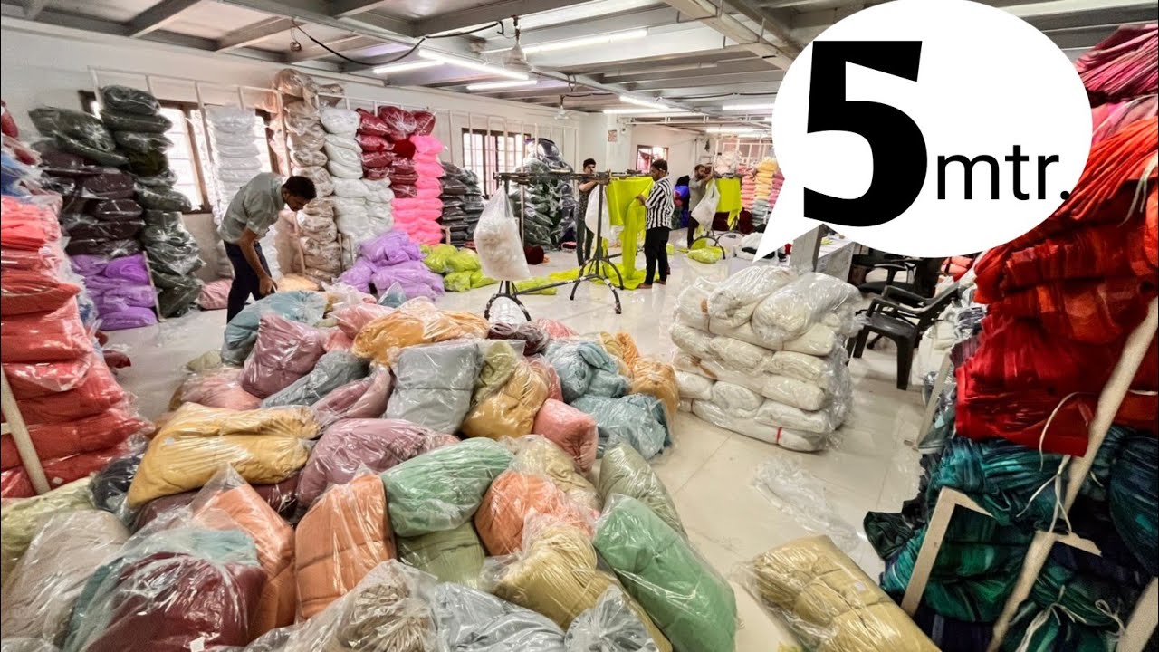 साड़ी फैब्रिक फैक्ट्री सूरत🏭FABRIC WHOLESALE|SAREE FABRIC MANUFACTURER IN SURAT@Market sell adda