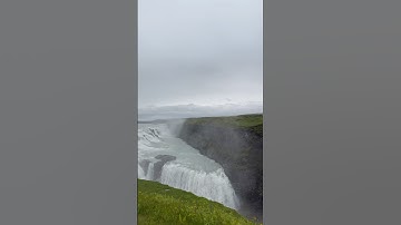 View of Gullfoss Waterfall in Iceland