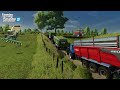 Big Wheat Silage Harvesting and transporting 🚜🚜Claas Xerion and New Holland T7 290 | FS22 | Timelaps
