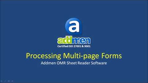 Solution for Processing of Multipage Forms using Addmen OMR Sheet Reader Software
