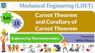 L 15 Carnot Theorem and Corollary of Carnot Theorem | Engineering Thermodynamics | Mechanical