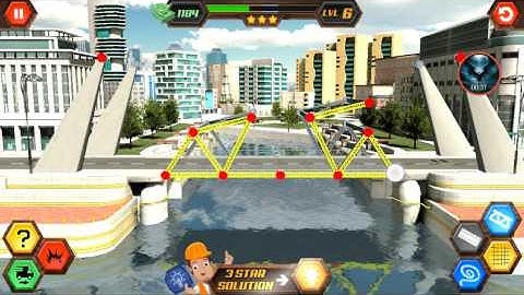 Bridge Construction Simulator (Level 6)