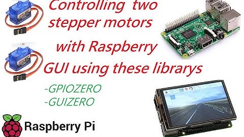Controlling 2 stepper motors with GUI interface on raspberry pi3 using gpiozero & guizero libraries.