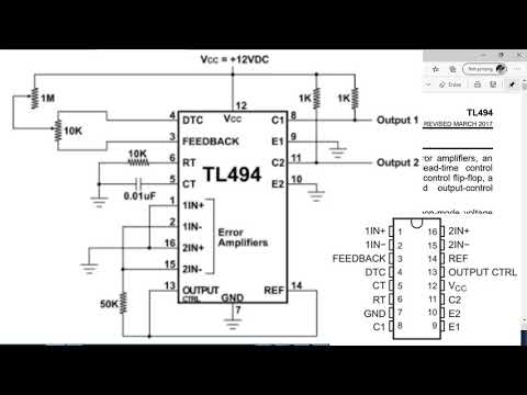 TL494 อธิบายการทำงานไอซีพัลส์วิดท์มอด(Pulse Width Modulation : PWM)