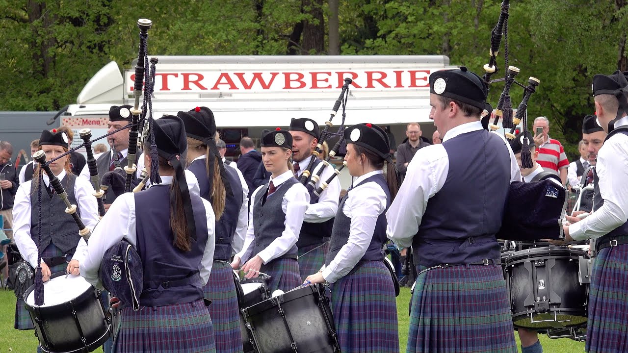 Deeside Caledonia Pipe Band compete Grade 3 at Banchory 2024 North of Scotland band Championship