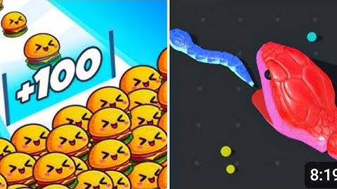 Food Run vs Snake Clash.io - (All Levels, New Update), ASMR Game.#snakeclash