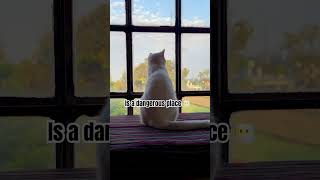 You must stay here,safe #cat #love #catlove #snowthecat #meme #viral