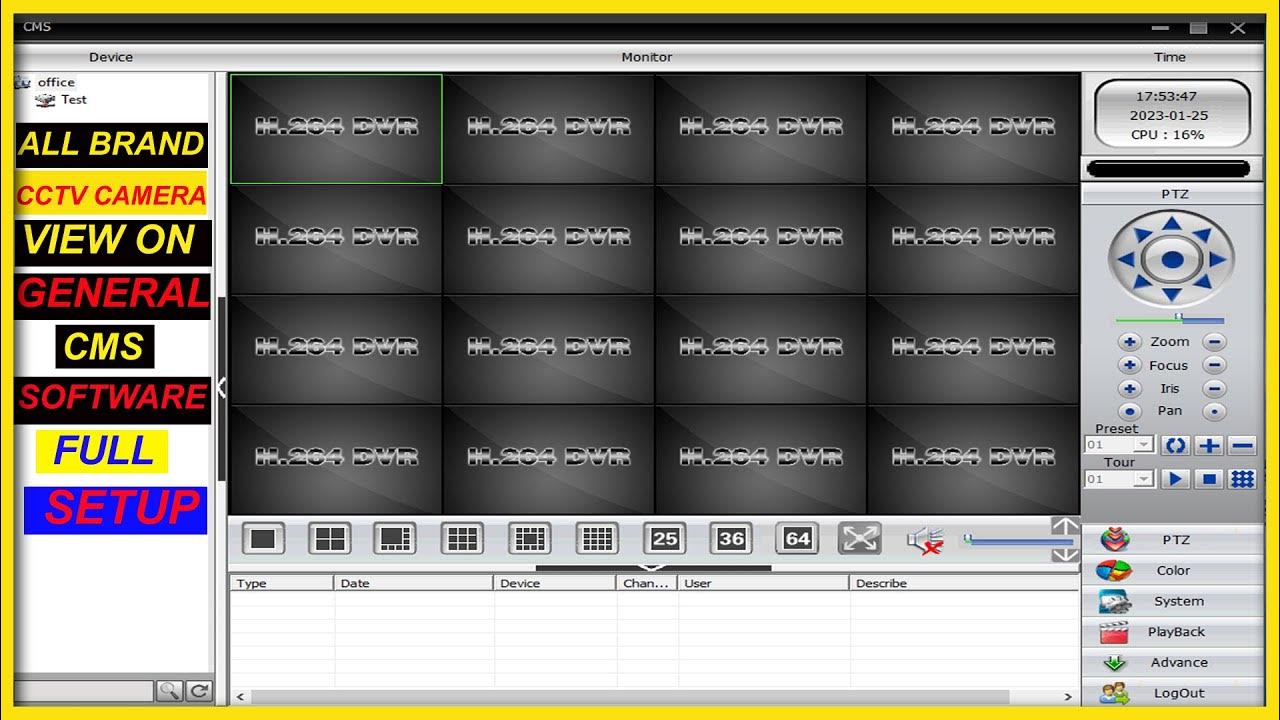 How to install general cms software for remote view all brand cctv