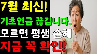 기초연금 수령자 필독! 연금 끊기는 5가지 이유