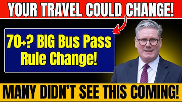 UK Pensioners 70+: New Bus Pass Rules Explained in the November Update