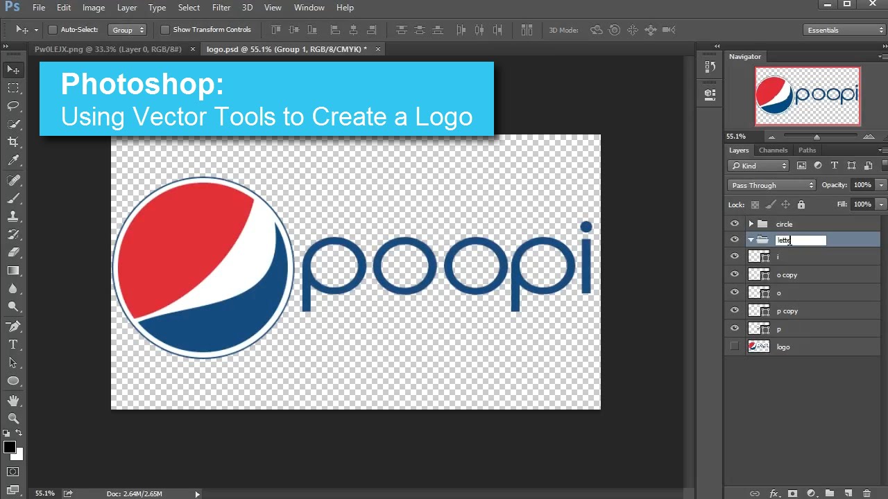 Download Photoshop: Using Vector Tools to Create a Logo - YouTube