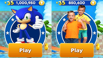 Sonic Dash vs Vlad & Niki Run - All Characters Unlocked Android Gameplay