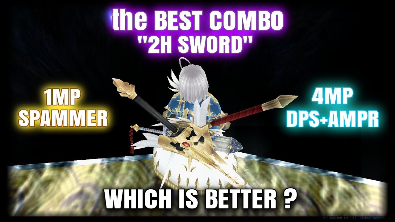 2H Sword [best] Combo Spammer VS DPS+Ampr Toram Online YouTube