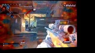 Call of duty Ghosts PS3 Sniper gameplay with clutch in Search and Destroy