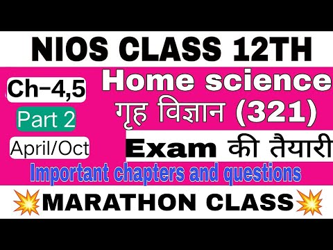 nios 12th home science important chapters | nios 12th home science important questions 2022 | part 2