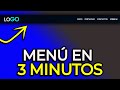 🟡COMO hacer un MENÚ USANDO HTML Y CSS 2023 (EN SOLO 3 MINUTOS)