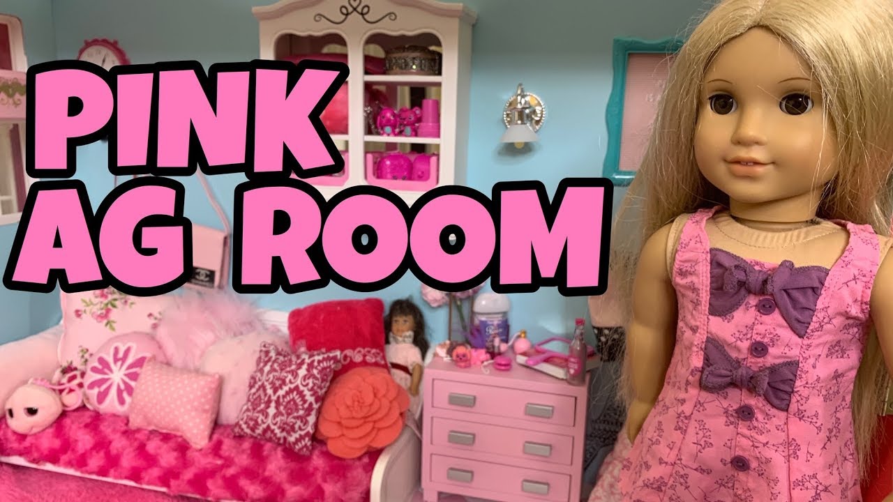 All Pink American Girl Doll Room - YouTube