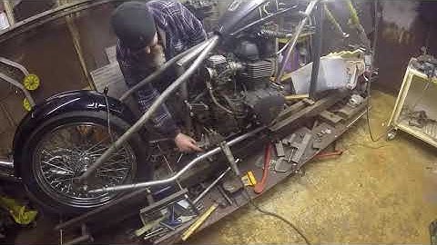 Homemade Triumph Chopper - Frame Build - Rear Engine Mounts - Part 4