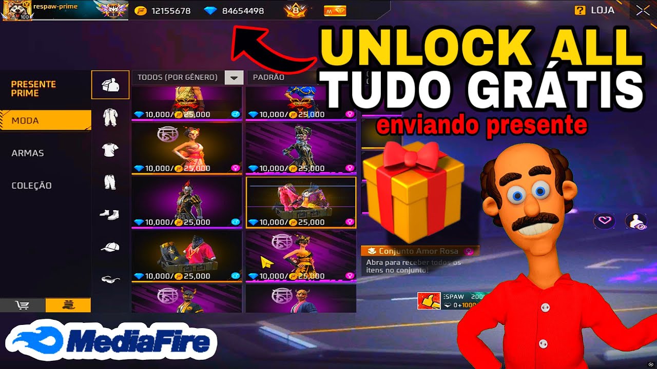SAIU! UNLOCK ALL NOVA ATUALIZAÇÃO ENVIANDO PRESENTE  (TUTORIAL ATUALIZADO UNLOCK ALL) NOVO METODO!